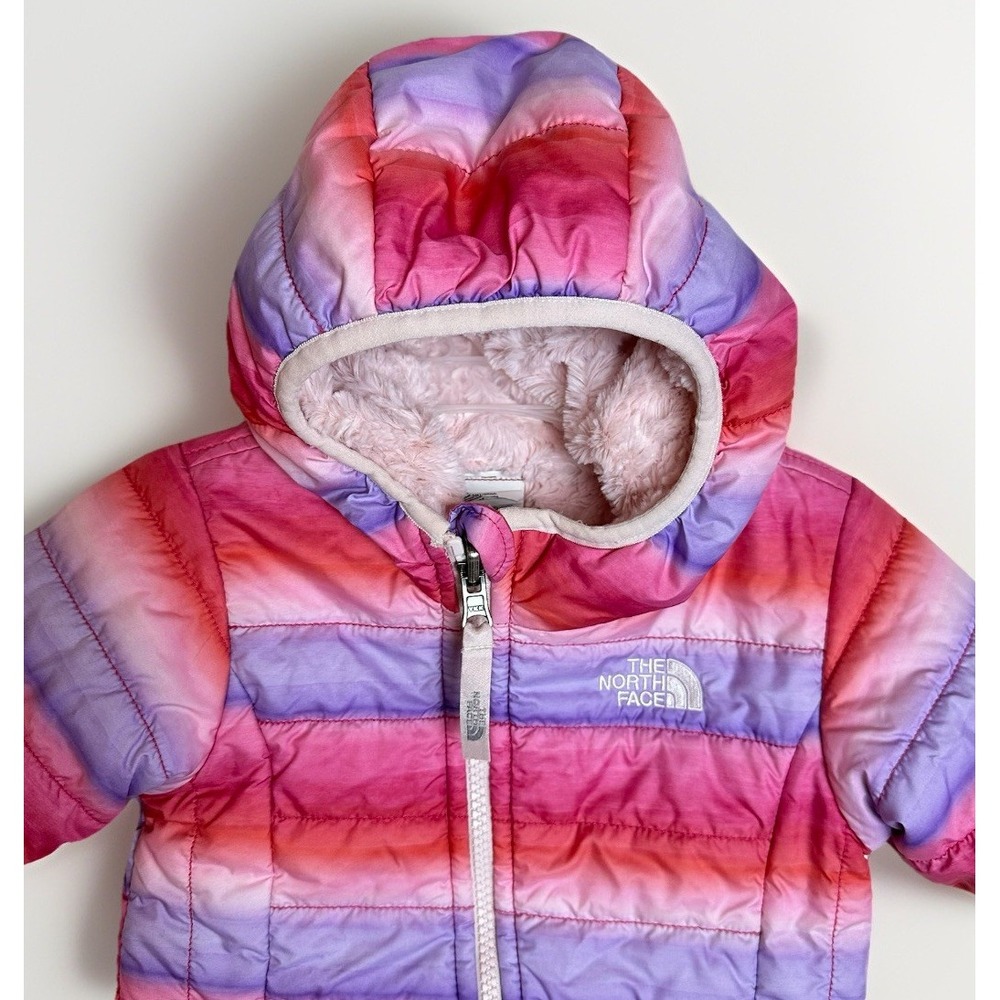 The North Face Mossbud Swirl Reversible Jacket Infant Girl 6-12 Mo Cozy Outdoor